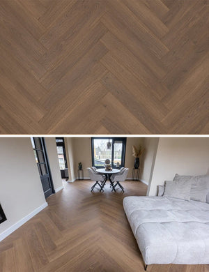 Herringbone laminate vloer